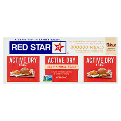 Red Star All Natural Active Dry Yeast, 1/4 oz, 3 count ShopRite