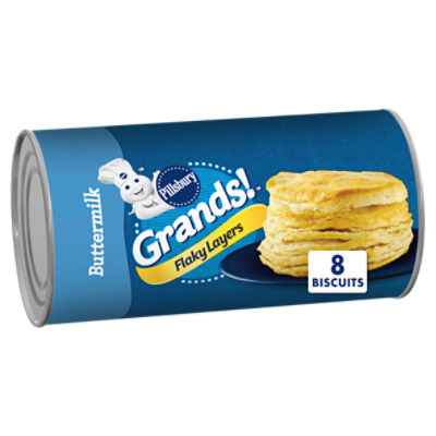 Pillsbury Grands! Flaky Layers Buttermilk Big Biscuits, 8 count, 16.3