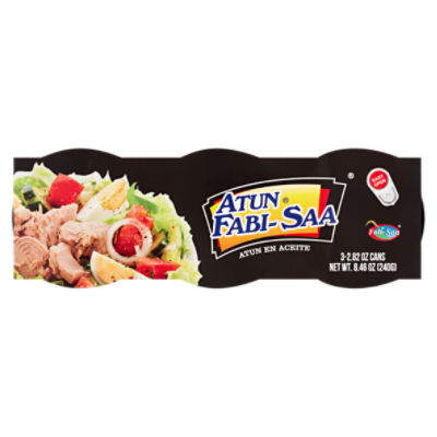 Atun FabiSaa Solid Light Tuna in Oil, 2.82 oz, 3 count