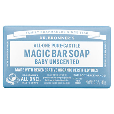 Dr. Bronner's Baby Unscented PureCastile Bar Soap 5oz ShopRite