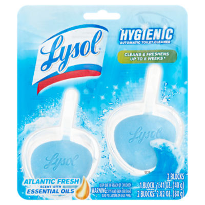 Lysol Atlantic Fresh Scent with Essential Oils Automatic Toilet Cleaner