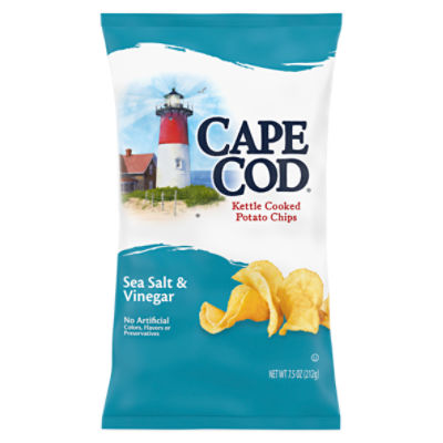 Cape Cod Sea Salt and Vinegar Kettle Cooked Potato Chips, 7.5 oz The