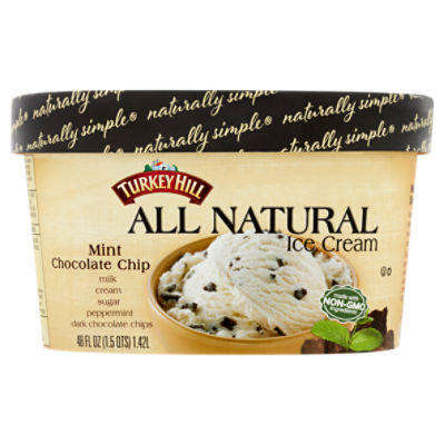 Turkey Hill All Natural Mint Chocolate Chip, Ice Cream