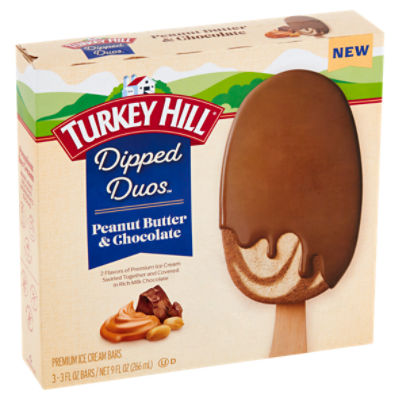 Turkey Hill Dipped Duos Peanut Butter & Chocolate Premium Ice Cream