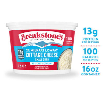 Breakstone's 2 Milkfat Lowfat Small Curd Cottage Cheese, 16 oz The