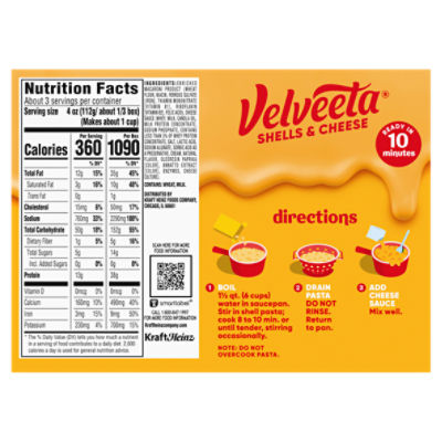Velveeta Macaroni And Cheese Nutrition Label Blog Dandk