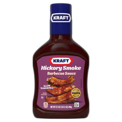 Kraft SlowSimmered Hickory Smoke Barbecue Sauce, 17.5 oz
