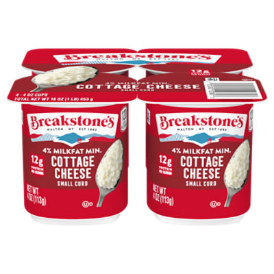 Breakstone's Small Curd 4 Milkfat Min Cottage Cheese, 16 oz, 4 count