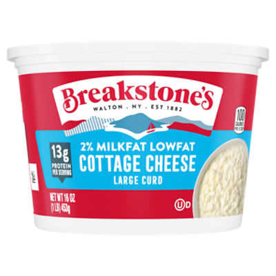 Breakstone's 2 Milkfat Lowfat Large Curd Cottage Cheese, 16 oz ShopRite