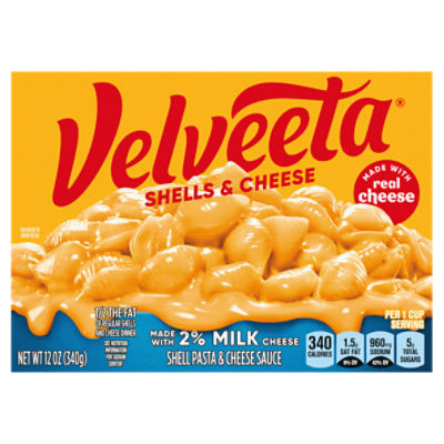 Velveeta Shells & Cheese Pasta with Cheese Sauce & 2 Milk Cheese, 12