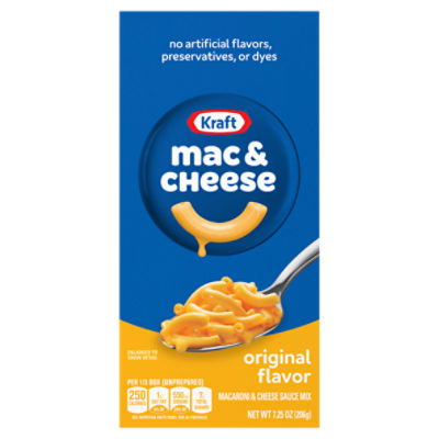 Kraft Original Mac & Cheese Macaroni and Cheese Dinner, 7.25 oz Box