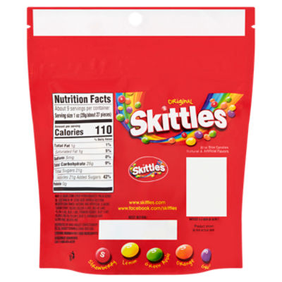 Skittles Fun Size Nutrition Label Blog Dandk