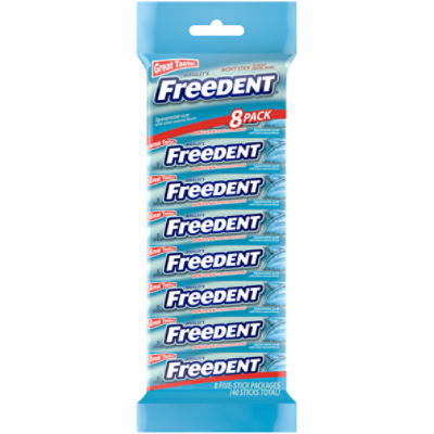 Wrigley's Freedent Spearmint Gum, 5 count, 8 pack