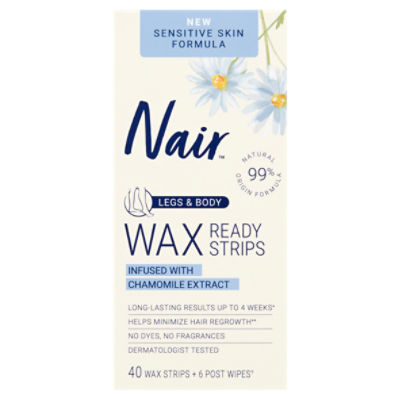 Nair Legs & Body Ready Wax Strips + Post Wipes ShopRite