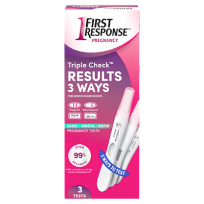 First Response Triple Check Early Digital Rapid Pregnancy Tests, 3