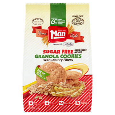 Man Home Style Sugar Free Granola Cookies, 7 oz ShopRite