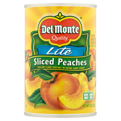 Del Monte Lite Sliced Peaches, 15 oz