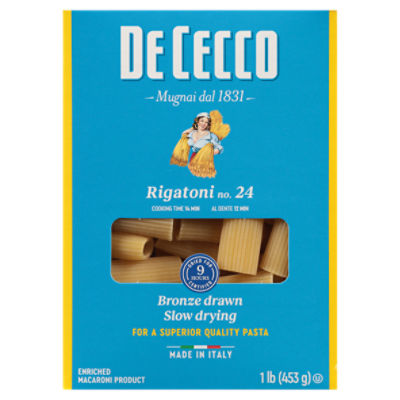 De Cecco Rigatoni No. 24 Pasta, 1 lb ShopRite
