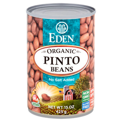 Eden Organic No Salt Added Pinto Beans, 15 oz Gourmet