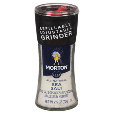 Morton Sea Salt Grinder, 2.5 oz