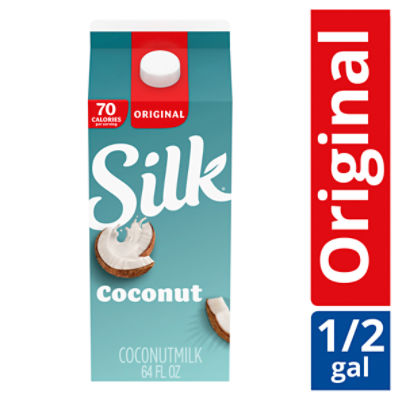 Silk Coconut Milk, Original, Dairy Free, Gluten Free, 64 FL ounce Half