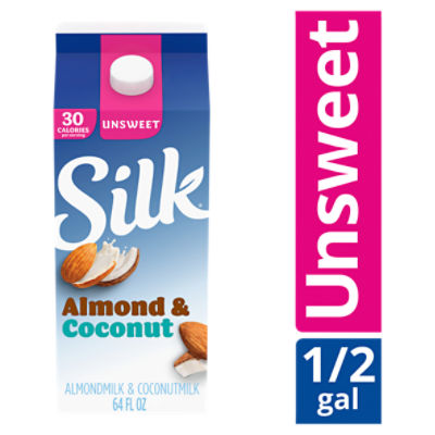 Silk Almond Coconut Milk, Unsweet, Dairy Free, Gluten Free, 64 FL ounce
