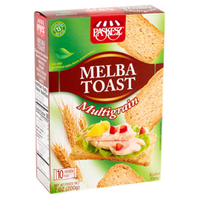 Paskesz Multigrain Melba Toast, 10 count, 7 oz