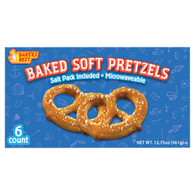 Bakers Best Baked Soft Pretzels, 6 count, 12.75 oz