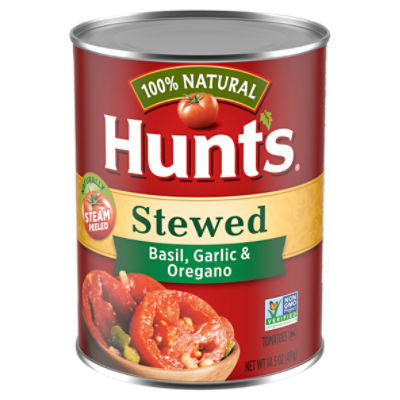Hunt's Stewed Tomatoes With Basil, Garlic & Oregano, 14.5 oz. ShopRite