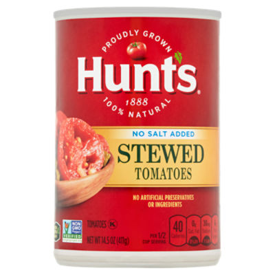 Hunt's No Salt Added Stewed Tomatoes, 14.5 oz ShopRite