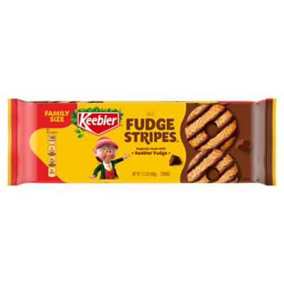 Keebler Original Fudge Stripes Cookies Family Size, 17.3 oz The Fresh