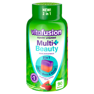 Vitafusion 2 in 1 Gummy Vitamins Multi+ Beauty Grapefruit Lychee
