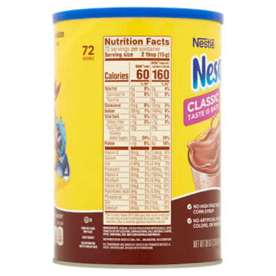 Nesquik Chocolate Milk Powder Nutrition Facts Besto Blog