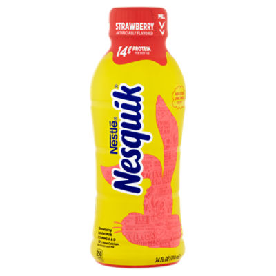 Nestlé Nesquik Strawberry Lowfat Milk, 14 fl oz Fairway