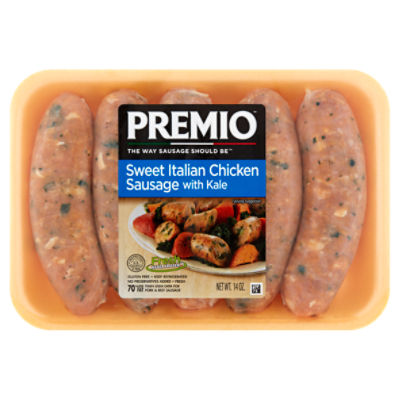 Premio Sweet Italian Chicken Sausage with Kale, 14 oz ShopRite