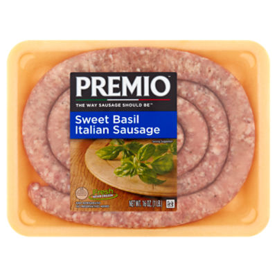 Premio Sweet Basil Italian Sausage, 16 oz ShopRite