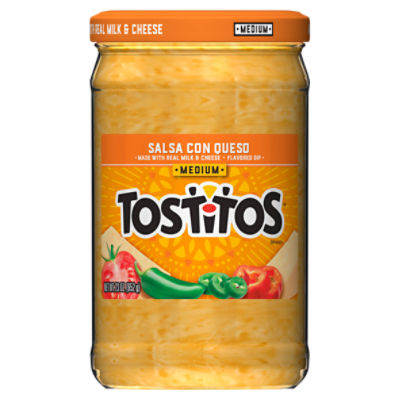 Tostitos Medium Salsa Con Queso, 23 oz