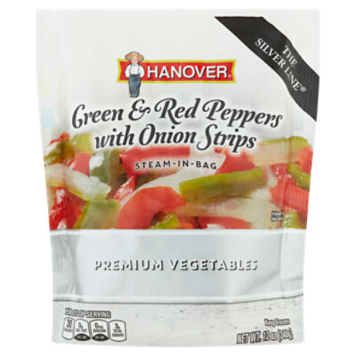 Hanover SteamInBag Green & Red Peppers with Onion Strips, Premium