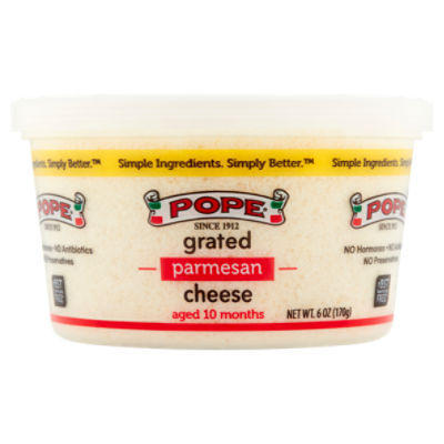 Pope Grated Parmesan Cheese, 6 oz ShopRite