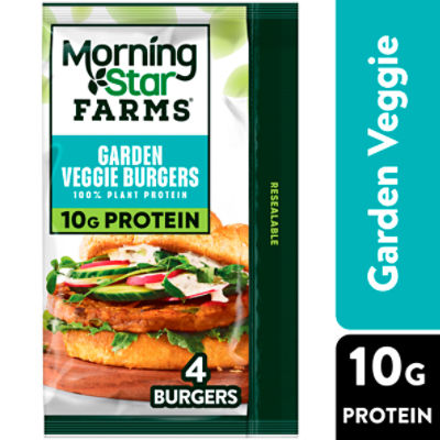 MorningStar Farms Garden Veggie Veggie Burgers, Vegan Plant Based