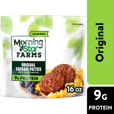 MorningStar Farms Veggie Breakfast Original Sausage Patties, Vegan