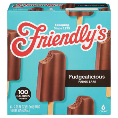 Friendly's Fudgealicious Fudge Bars 6 2.75 fl oz Bars