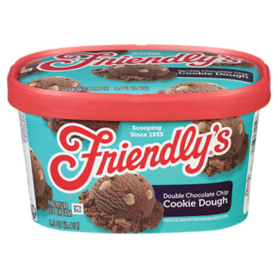 Friendly's Premium Double Chocolate Chip Cookie Dough Ice Cream 1.5 qt