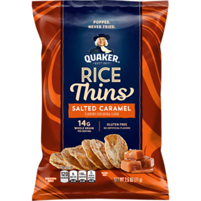 Quaker Rice Thins Salted Caramel Flavor Rice & Corn Snack, 2.5 oz