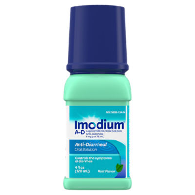 Imodium AD Mint Flavor AntiDiarrheal Oral Solution, 4 fl oz