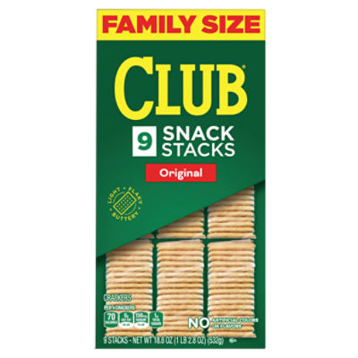 Club Crackers Original Snack Stacks Family Size Lunch Box Snacks 18.8 Oz