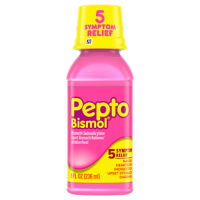 Pepto Bismol Liquid for Nausea, Heartburn, Indigestion, Upset Stomach