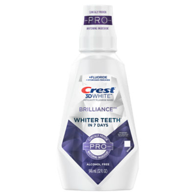 Crest 3D White Brilliance Alcohol Free Anticavity Fluoride Rinse, 32 fl