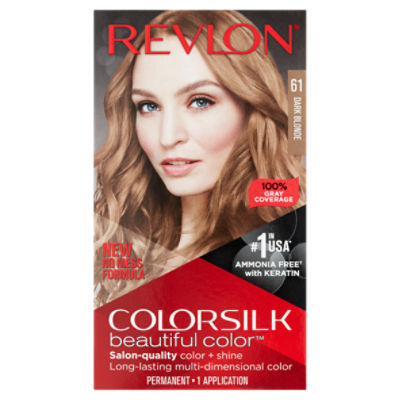 Revlon ColorSilk Beautiful Color 61 Dark Blonde Permanent Hair Color, 1
