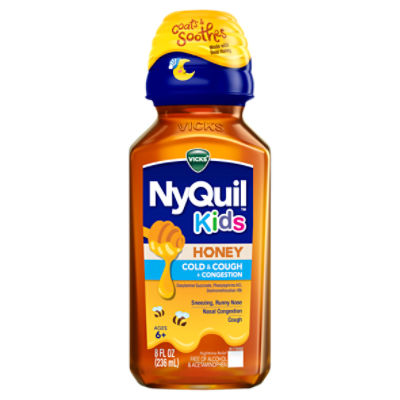 VICKS NyQuil Kids Honey Cold & Cough + Congestion Nighttime Relief